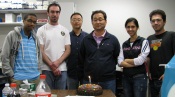 This is another photo the 1 year anniversary celebration of the Oh research group
