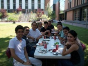 This is a photo of the Oh research group at the BBQ