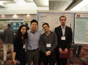 This is a photo of Behnoush Khorsand, Nicky Chan, Samuel Aleksanian and Alex Cunningham at the CQMF symposium 2012