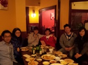 This is a photo of Puzhen Li, Yifen Wen, Nare Ko, Azadeh Joshani, Nicky Chan and Soyoung An at Nick's farewell party
