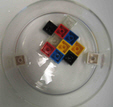 This is a photo of the self-assembly of Lego blocks
